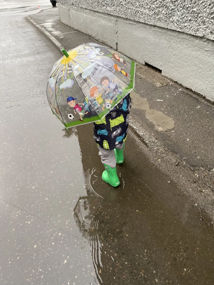 Хороший зонт! ребенку 3,4 года сам открывает-закрывает.