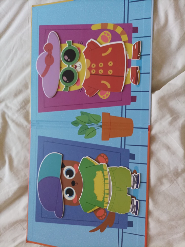 Очень классная игра! Дочка играет с удовольствием) Нравится формат развивашки: в виде магнитной книги. Удобно брать в дорогу. Магниты плотные. Одни плюсы.