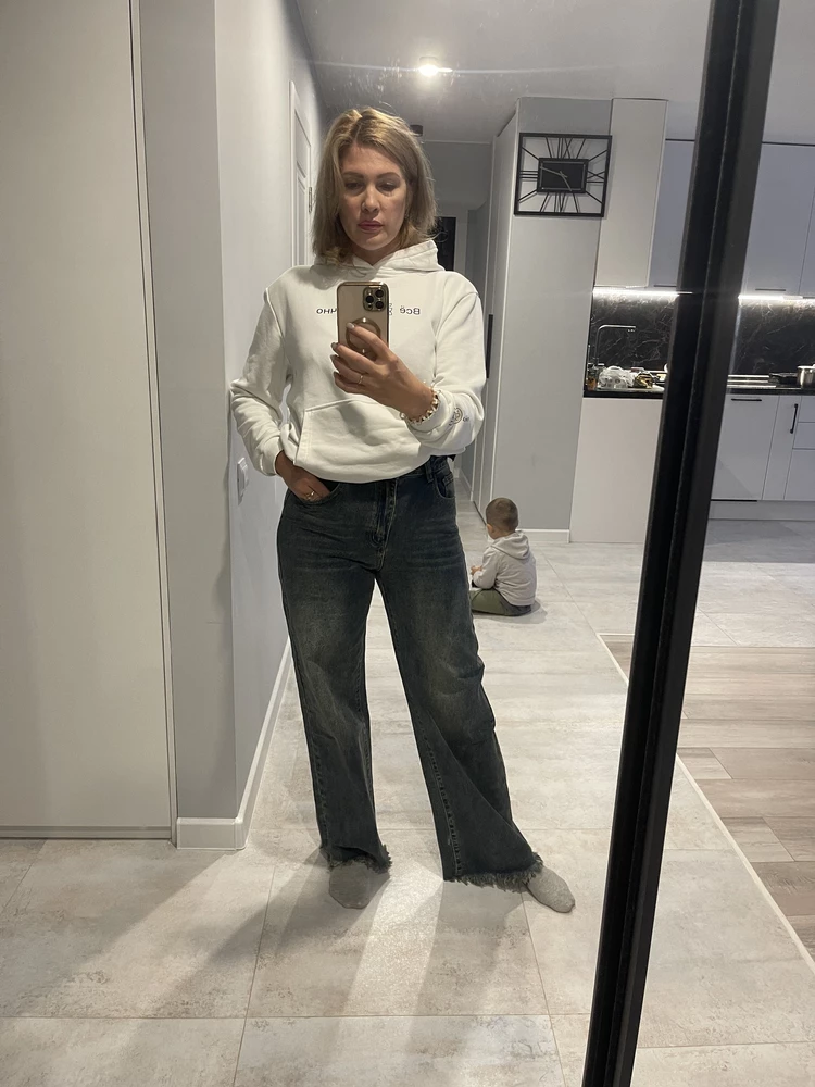 Джинсы супер! Высокая посадка, на мои рост 176 сели как литые!🥹