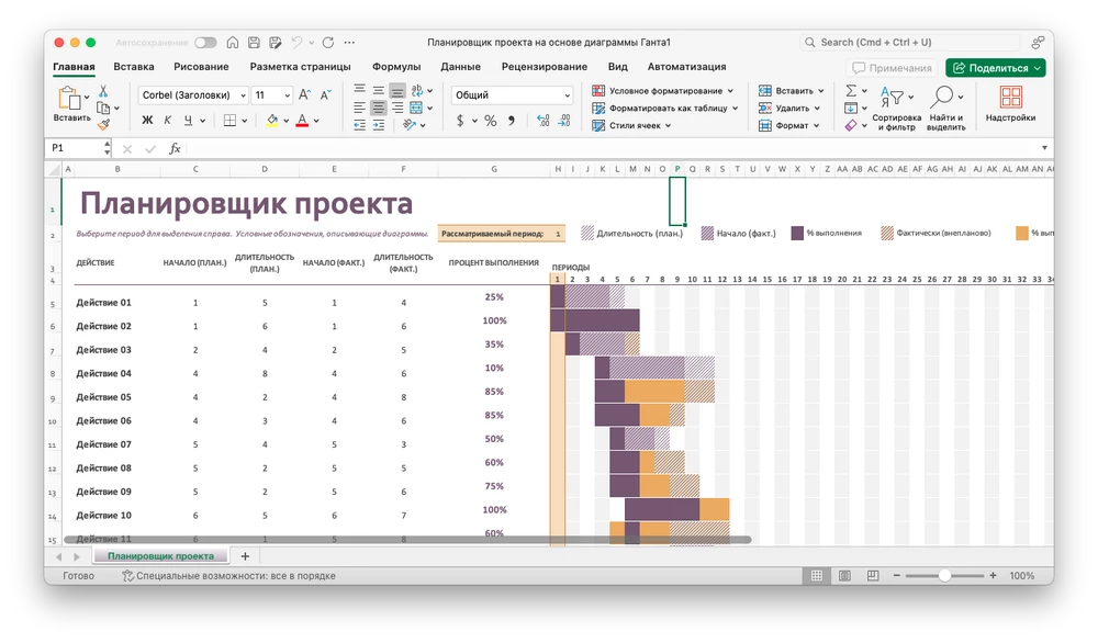 Все супер, все работает на Мак! По инструкции справилась со всем за 5 минут (был уже загружен Эксель свежий, просто там поменяла на новую учётку). Спасибо огромное продавцу, очень выручили, так как нужен был планировщик Ганта, которого ни в Гугл таблицах, ни в Numbers нет, а ключи от своего старого Офиса найти не смогла.
Рекомендую