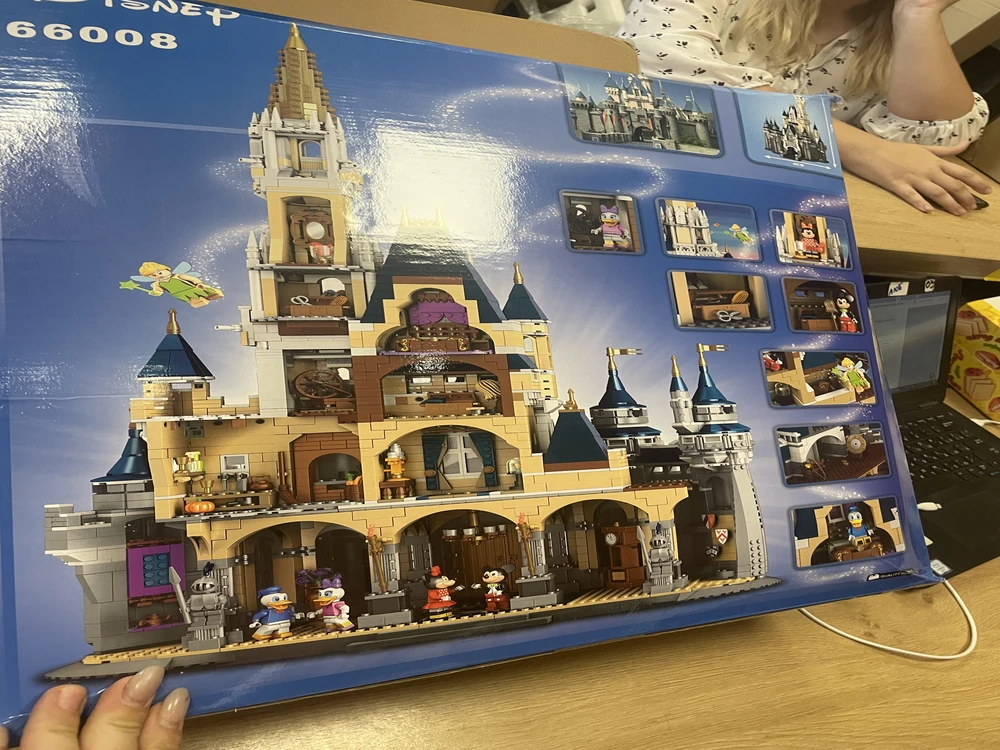 Привезли совсем не ту модель замка, меньше деталей, фигурки Мики маусы. Забирали родители, замок да и замок. Дома когда распаковали, оказалась совершенно другая модель